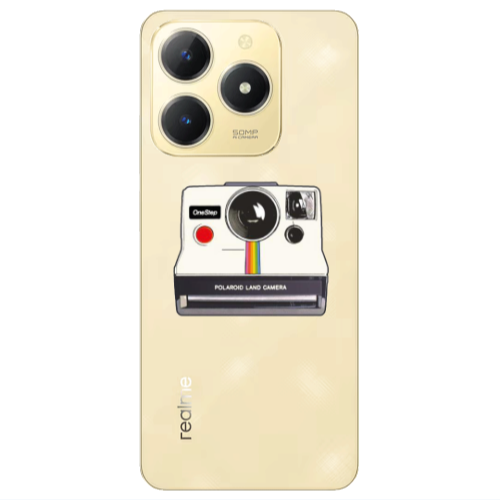 Realme C61 Polaroid land camera Transparent Silicone TPU Θήκη