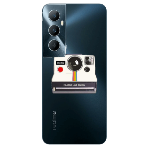 Realme C65 Polaroid land camera Transparent Silicone TPU Θήκη