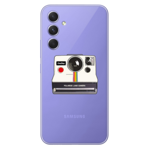 Samsung A56 Polaroid land camera Transparent Silicone TPU Θήκη