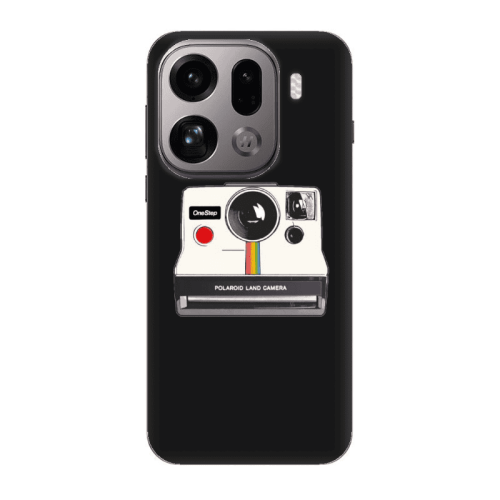Oppo Find X9 Pro Polaroid land camera Black Colored Silicone TPU Θήκη