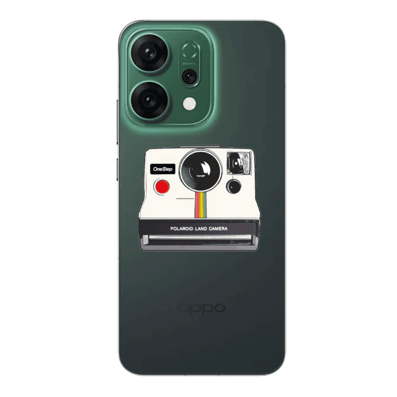 Oppo RENO 14 Polaroid land camera Transparent Silicone TPU Θήκη