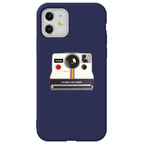 Apple iPhone 11  Polaroid land camera Dark blue Colored Silicone TPU Θήκη