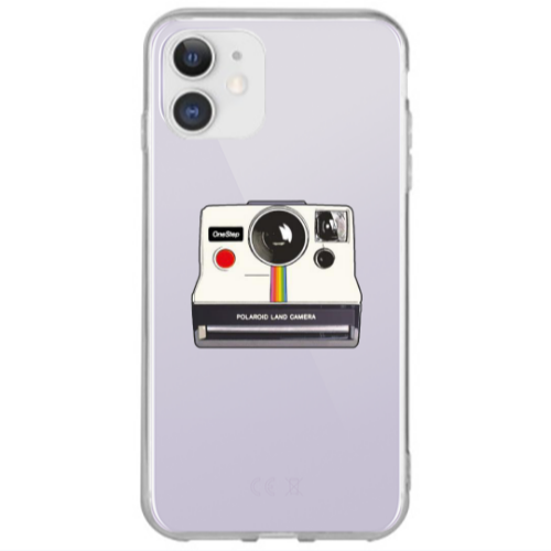 Apple iPhone 12 Polaroid land camera Transparent Silicone TPU Θήκη