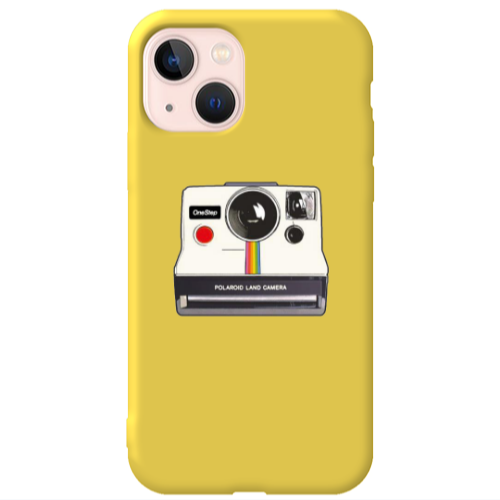 Apple iPhone 13 Polaroid land camera Yellow Colored Silicone TPU Θήκη