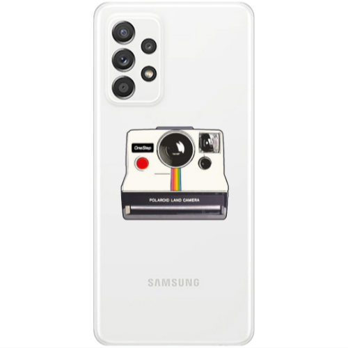 Samsung A53 Polaroid land camera Transparent Silicone TPU Θήκη