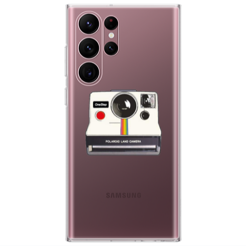 Samsung S22 Ultra Polaroid land camera Transparent Silicone TPU Θήκη