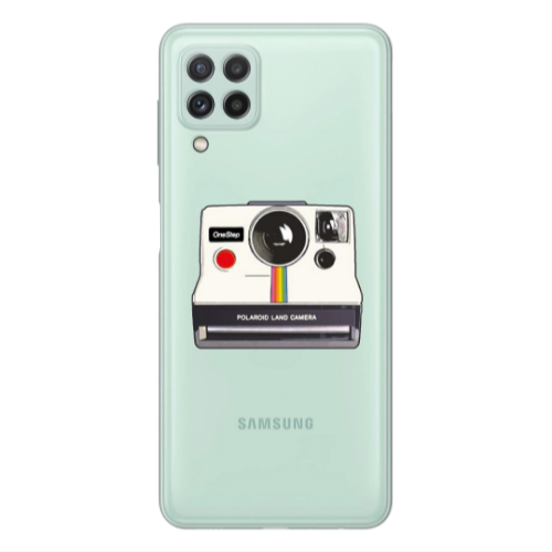 Samsung A22 4G Polaroid land camera Transparent Silicone TPU Θήκη