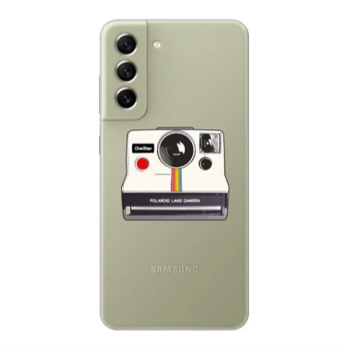 Samsung S21 FE Polaroid land camera Transparent Silicone TPU Θήκη