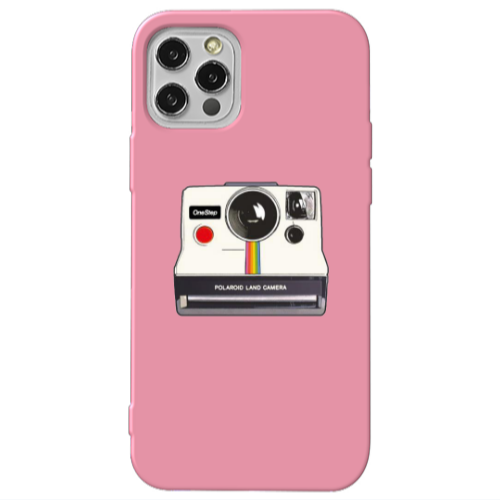 Apple iPhone 13 Pro Polaroid land camera Pink Colored Silicone TPU Θήκη