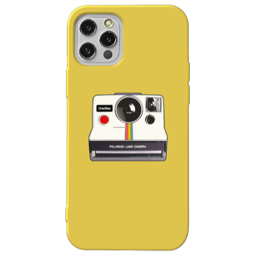 Apple iPhone 13 Pro Polaroid land camera Yellow Colored Silicone TPU Θήκη