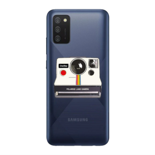 Samsung A03S Polaroid land camera Transparent Silicone TPU Θήκη