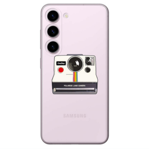 Samsung S23 Plus Polaroid land camera Transparent Silicone TPU Θήκη