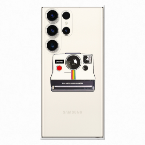 Samsung S23 Ultra Polaroid land camera Transparent Silicone TPU Θήκη