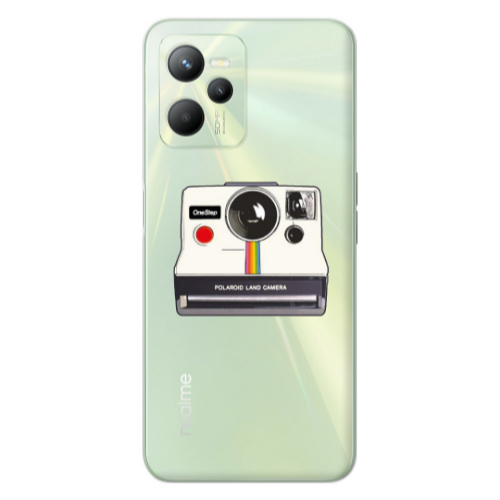 Realme C35 Polaroid land camera Transparent Silicone TPU Θήκη