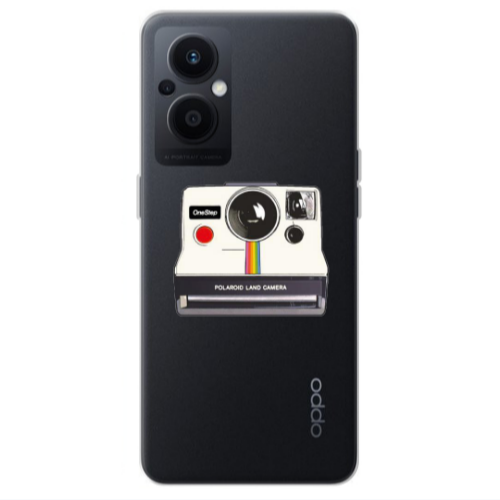 Oppo Reno 7 Lite Polaroid land camera Transparent Silicone TPU Θήκη