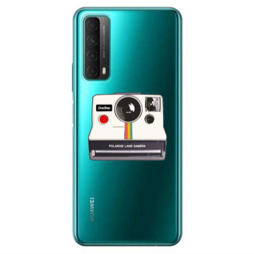 Huawei P Smart 2021 Polaroid land camera Transparent Silicone TPU Θήκη