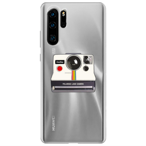 Huawei P30 Pro Polaroid land camera Transparent Silicone TPU Θήκη