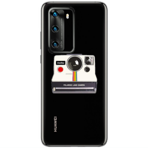 Huawei P40 Polaroid land camera Transparent Silicone TPU Θήκη