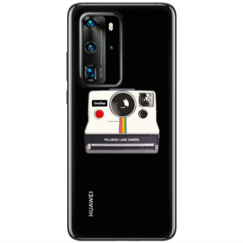 Huawei P40 Pro Polaroid land camera Transparent Silicone TPU Θήκη