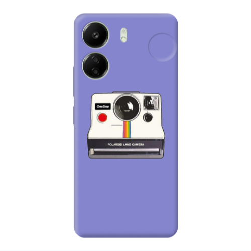 Xiaomi Redmi 13C Polaroid land camera Purple Colored Silicone TPU Θήκη
