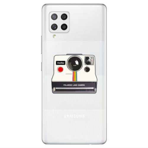 Samsung A42 5G Polaroid land camera Transparent Silicone TPU Θήκη