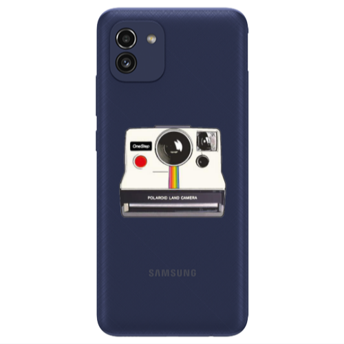 Samsung A03 Polaroid land camera Transparent Silicone TPU Θήκη