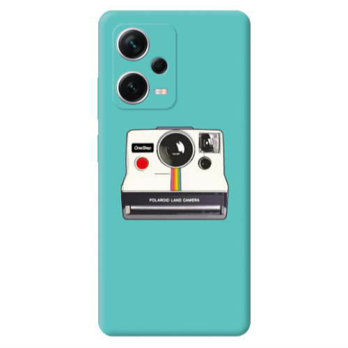Xiaomi Poco X5 Polaroid land camera Turquoise Colored Silicone TPU Θήκη