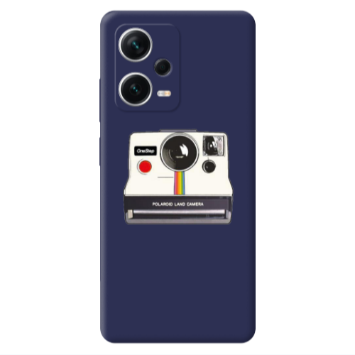 Xiaomi Poco X5 Polaroid land camera Dark blue Colored Silicone TPU Θήκη