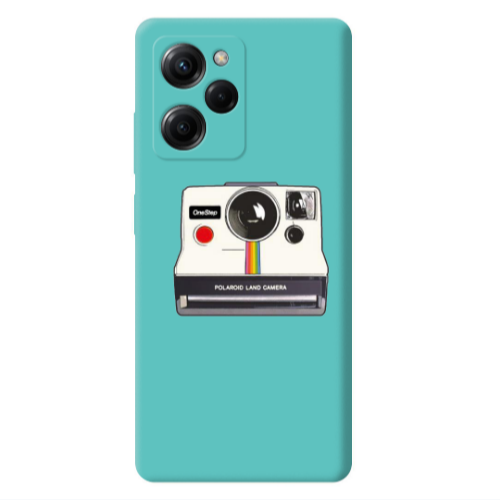 Xiaomi Poco X5 Pro Polaroid land camera Turquoise Colored Silicone TPU Θήκη
