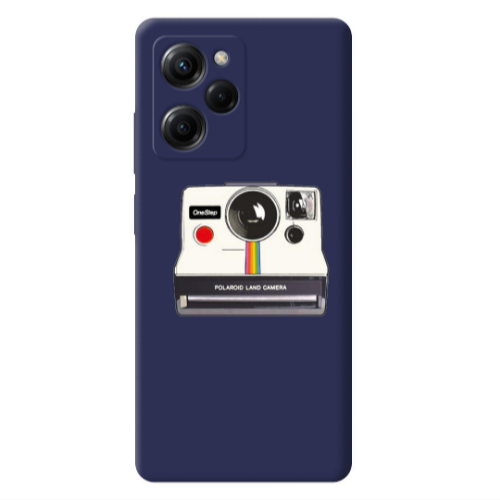 Xiaomi Poco X5 Pro Polaroid land camera Dark blue Colored Silicone TPU Θήκη