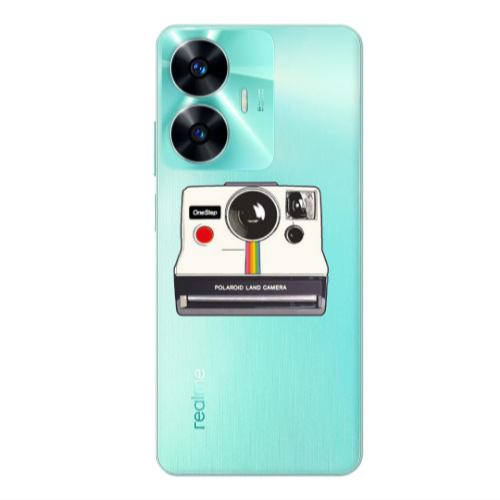 Realme C55 Polaroid land camera Transparent Silicone TPU Θήκη