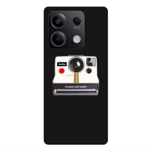 Xiaomi Redmi Note 13 5G Polaroid land camera Black Colored Silicone TPU Θήκη