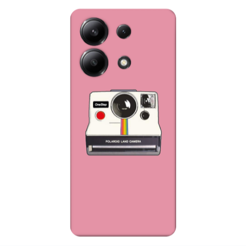 Xiaomi Redmi Note 13 4G Polaroid land camera Pink Colored Silicone TPU Θήκη