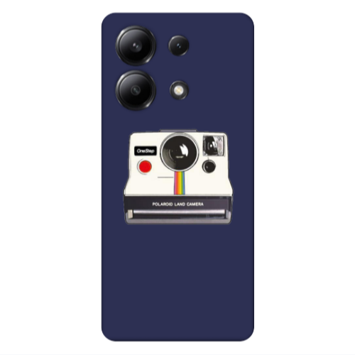 Xiaomi Redmi Note 13 4G Polaroid land camera Dark blue Colored Silicone TPU Θήκη