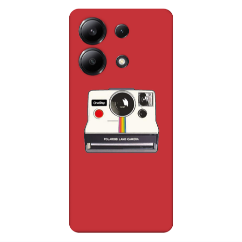 Xiaomi Redmi Note 13 4G Polaroid land camera Red Colored Silicone TPU Θήκη