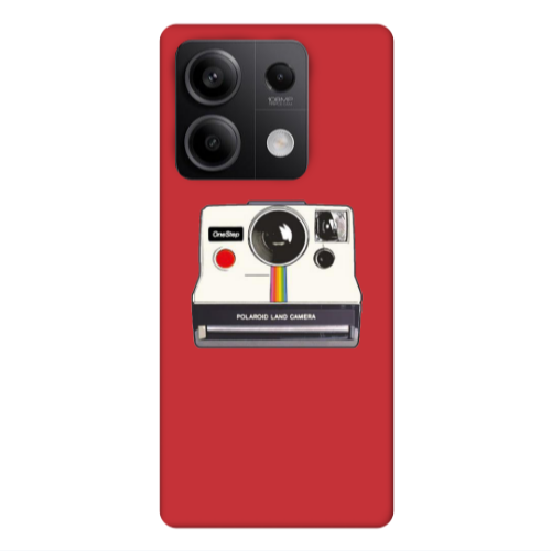 Xiaomi Redmi Note 13Pro 5G Polaroid land camera Red Colored Silicone TPU Θήκη