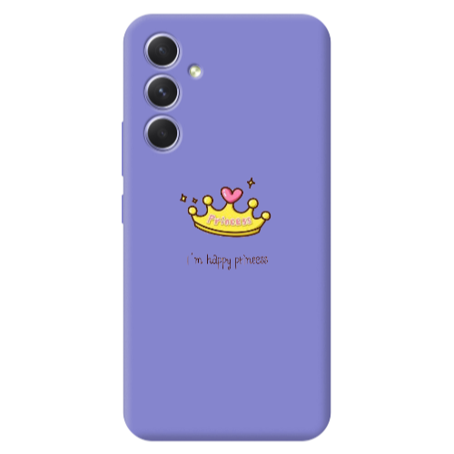 Samsung A56 Happy princess Purple Colored Silicone TPU Θήκη