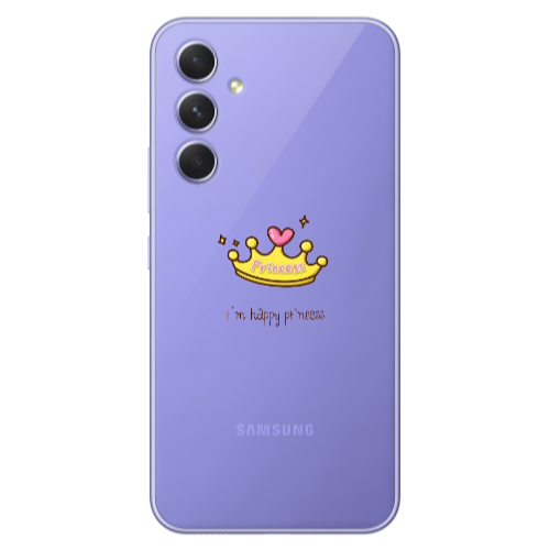Samsung A56 Happy princess Transparent Silicone TPU Θήκη
