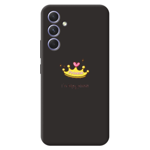 Samsung A56 Happy princess Black Colored Silicone TPU Θήκη