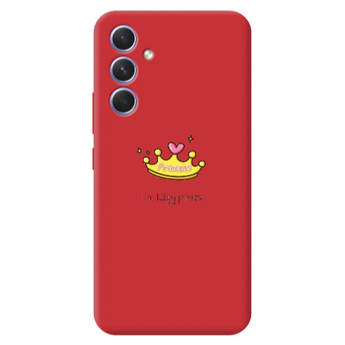 Samsung A56 Happy princess Red Colored Silicone TPU Θήκη