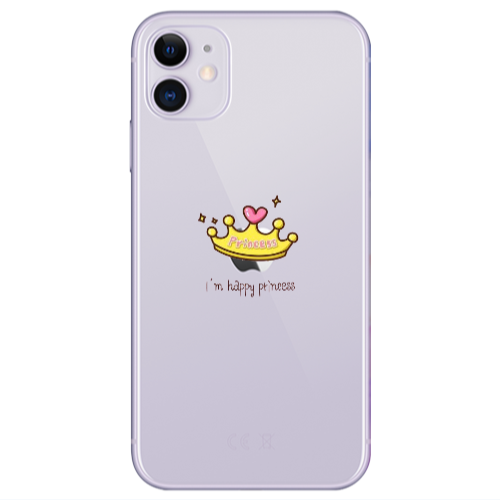 Apple iPhone 11  Happy princess Transparent Silicone TPU Θήκη