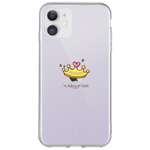 Apple iPhone 12 Happy princess Transparent Silicone TPU Θήκη