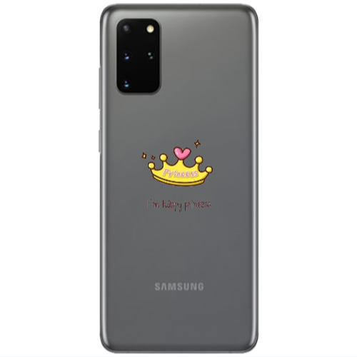 Samsung S20 Plus Happy princess Transparent Silicone TPU Θήκη