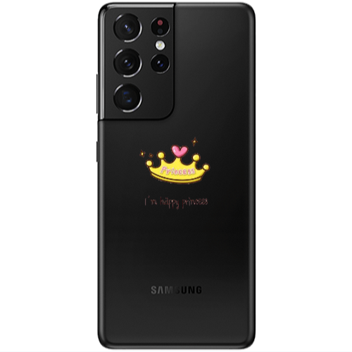 Samsung S21 Ultra Happy princess Transparent Silicone TPU Θήκη