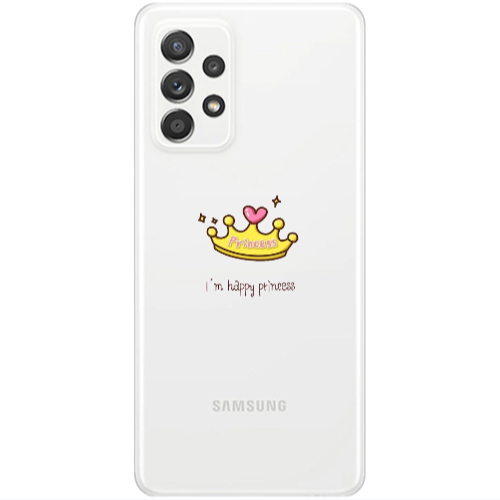 Samsung A53 Happy princess Transparent Silicone TPU Θήκη