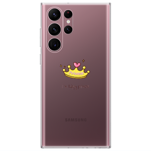 Samsung S22 Ultra Happy princess Transparent Silicone TPU Θήκη