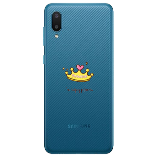 Samsung A02 Happy princess Transparent Silicone TPU Θήκη
