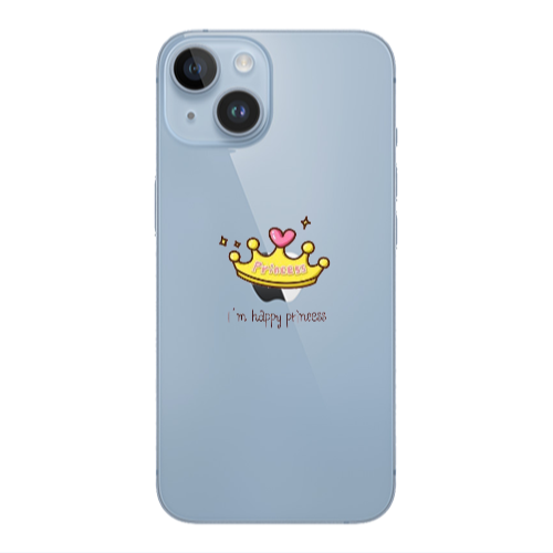 Apple iPhone 14  Happy princess Transparent Silicone TPU Θήκη