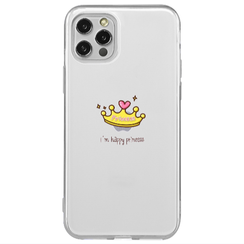 Apple iPhone 12 Pro Happy princess Transparent Silicone TPU Θήκη