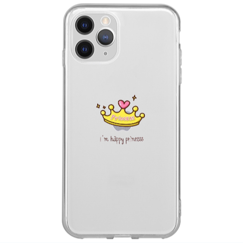 Apple iPhone 12 Pro Max Happy princess Transparent Silicone TPU Θήκη
